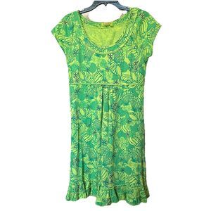 Fresh Produce Dress Women Small Midi Short Sleeve Cotton Stretch Pullover Shells